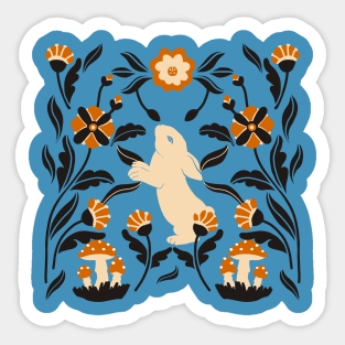 Floral and bunny Sticker